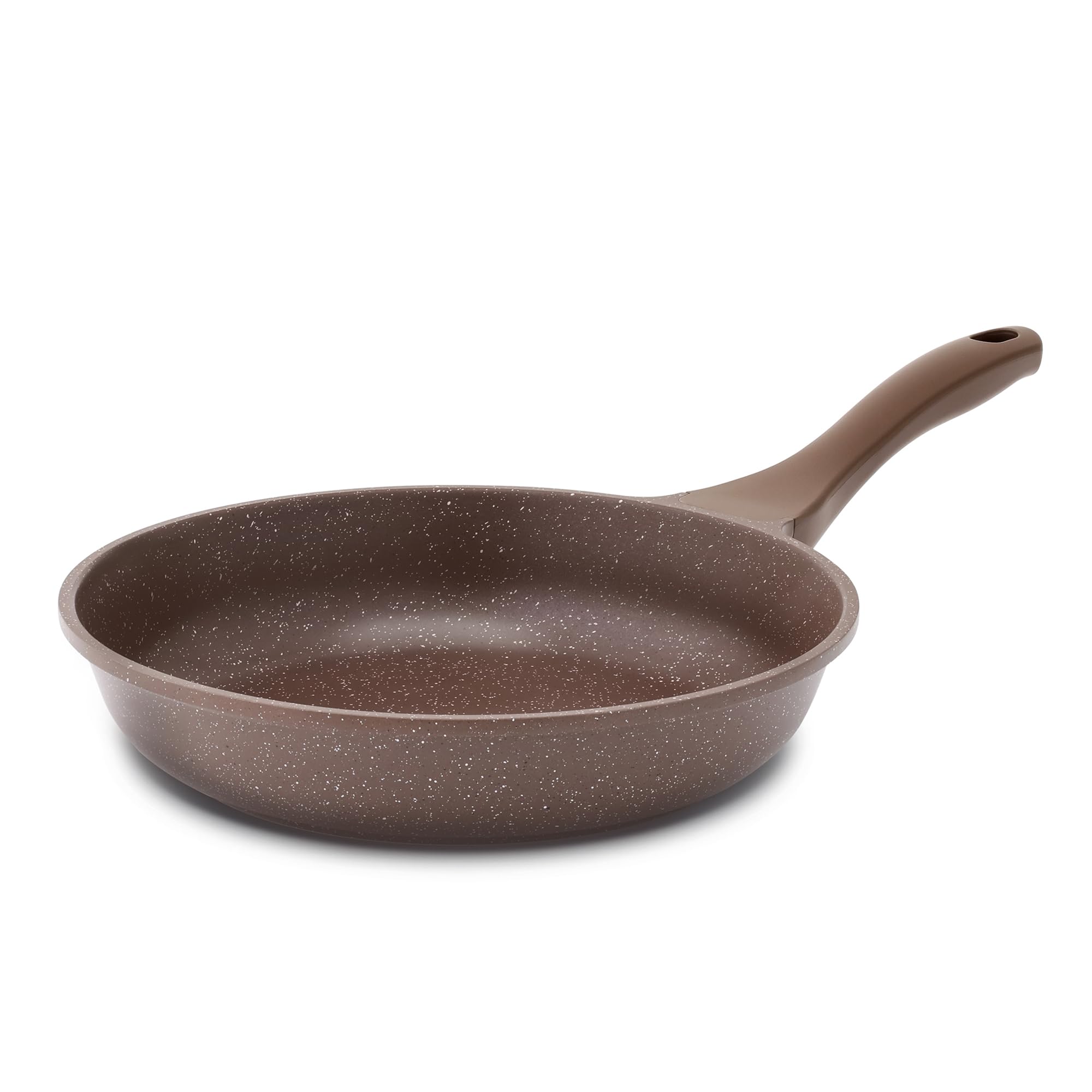 SENSARTE 9.5-inch toffee brown front view showing compact skillet benefit