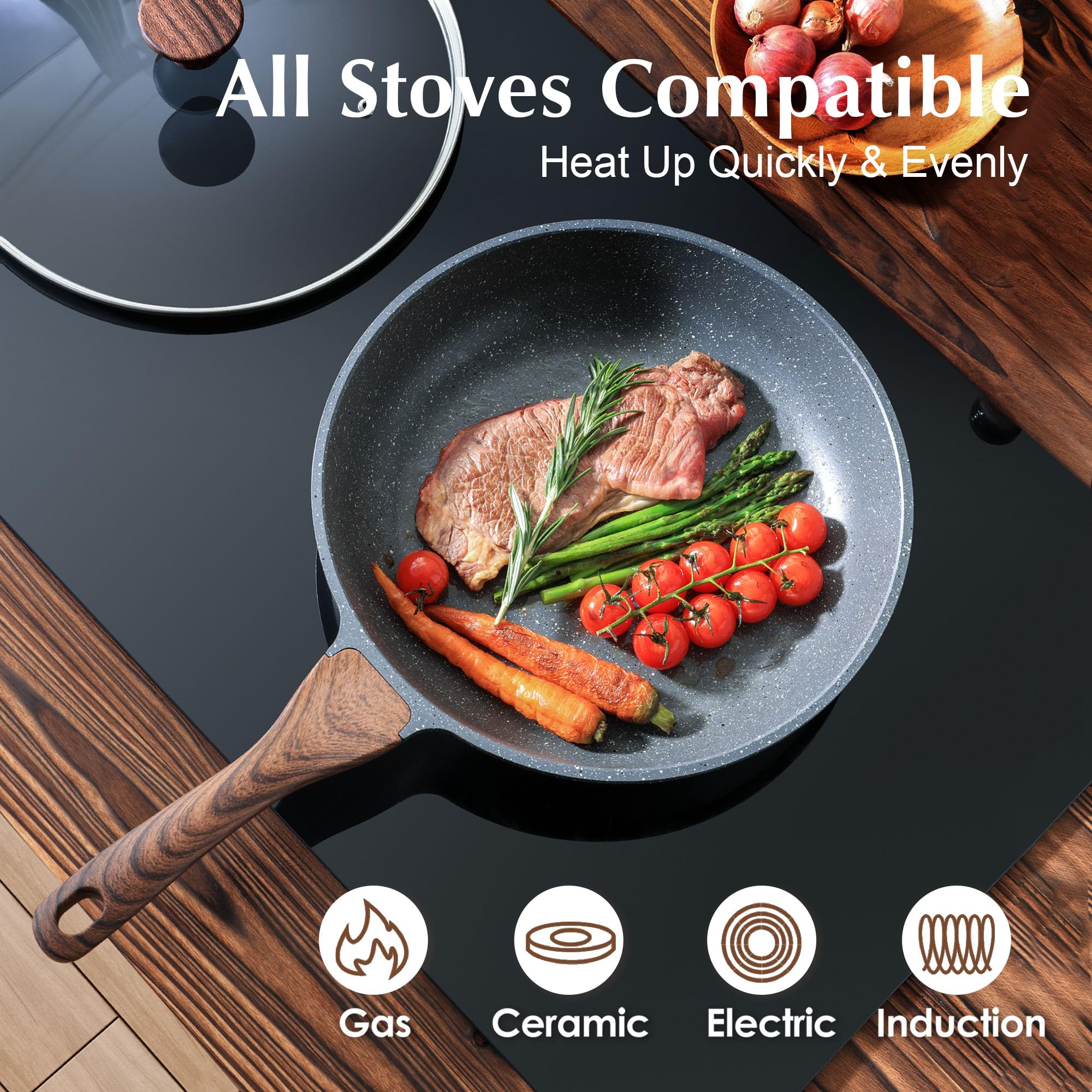 SENSARTE stainless steel base underside showing induction-ready fast heating