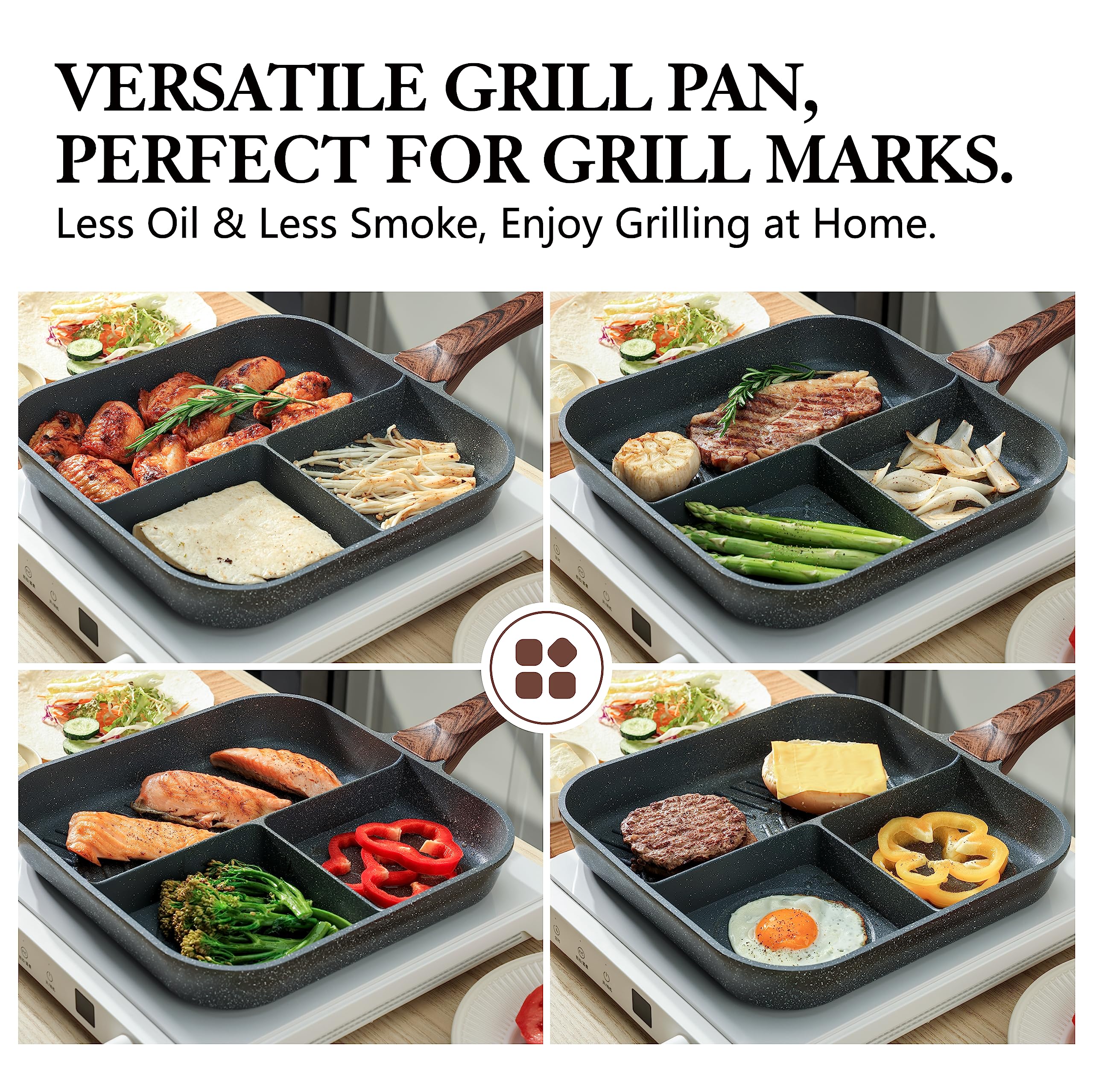 SENSARTE underside showing magnetic stainless steel base for induction and even heat