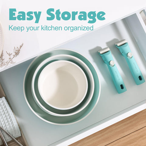 SENSARTE ceramic nonstick interior close-up highlighting easy-release cooking