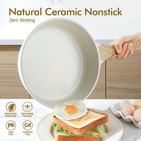 SENSARTE ceramic surface closeup highlighting smooth nonstick benefits