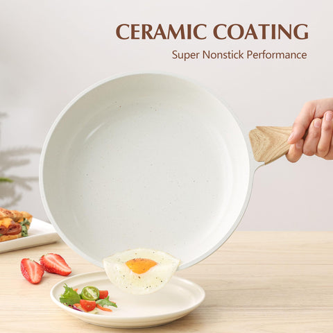 SENSARTE ceramic surface close-up highlighting smooth nonstick finish benefit