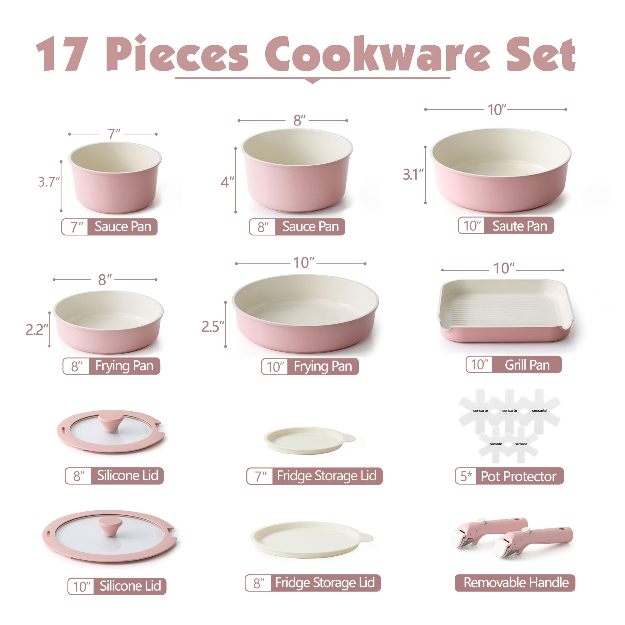 SENSARTE ceramic nonstick surface close-up highlighting smooth texture and easy-release cooking