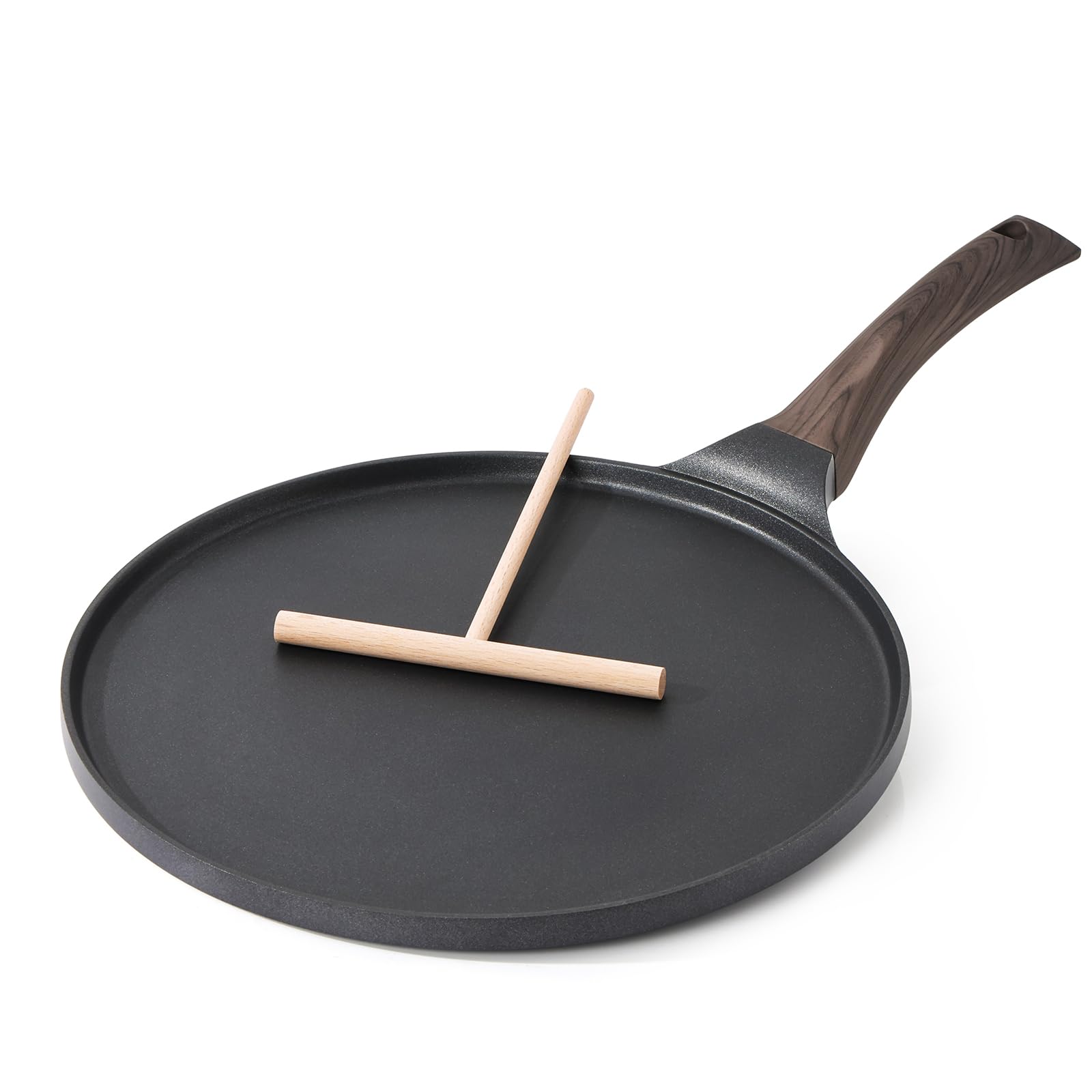 SENSARTE crepe pan front view showing cooking surface and edge, great for even cooking