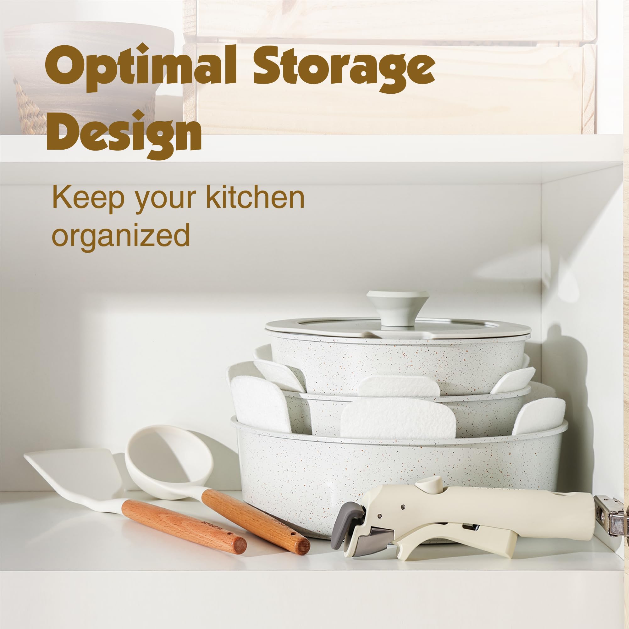 SENSARTE detachable handle connected to pan demonstrating secure locking and safety