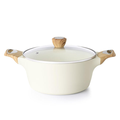 SENSARTE front view of white stock pot showing clean design and versatile use