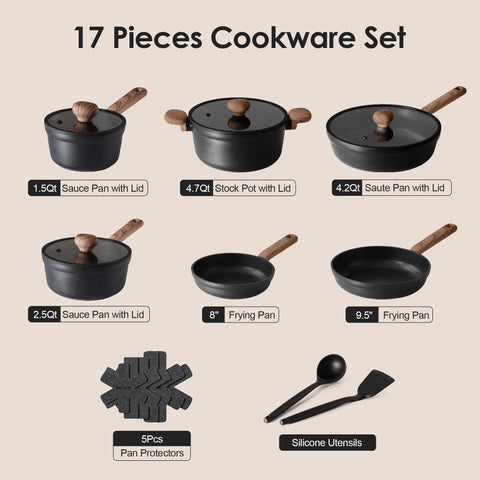 SENSARTE frying pans close-up showing shape and smooth cooking surface benefit
