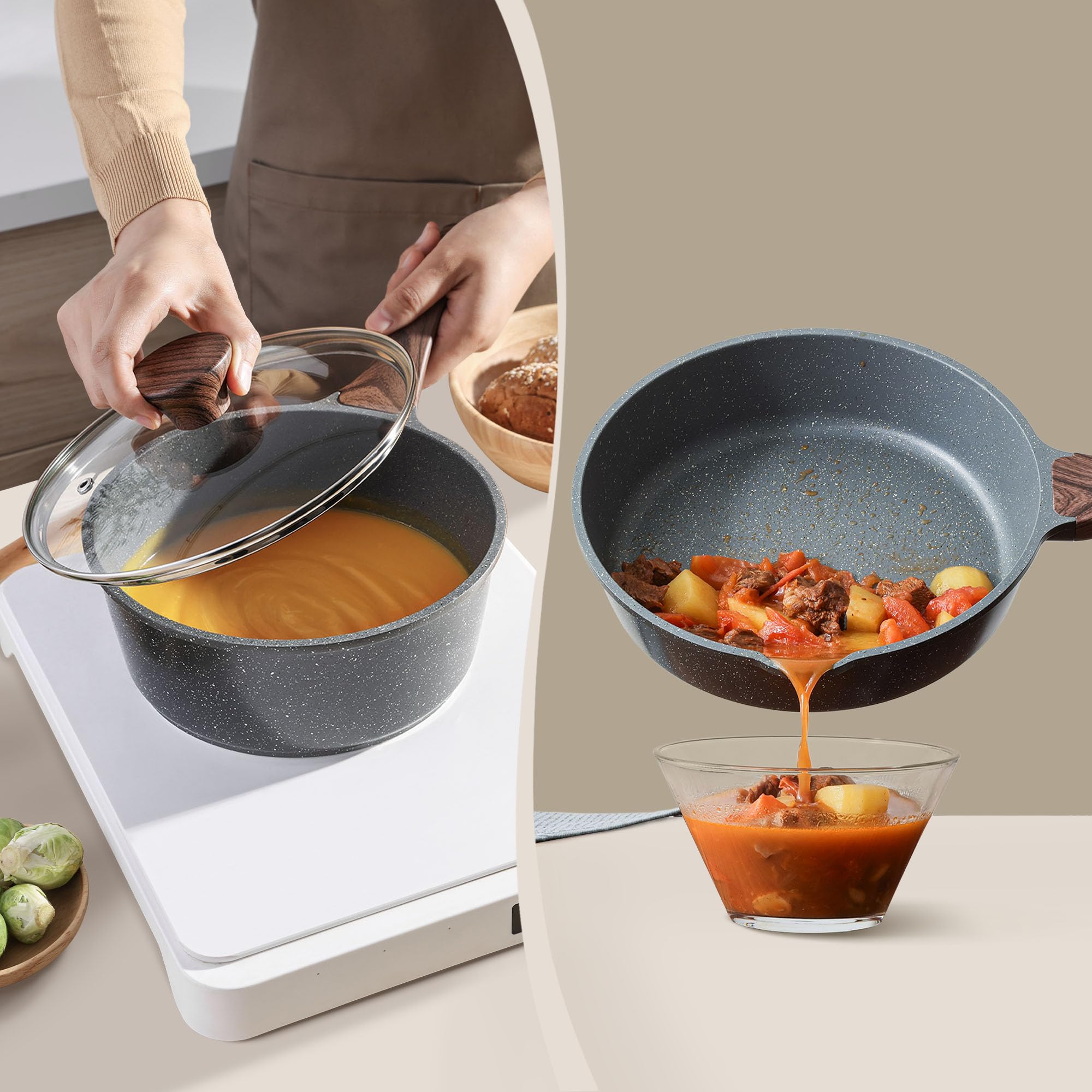 SENSARTE cookware in kitchen lifestyle setting showing practical everyday cooking
