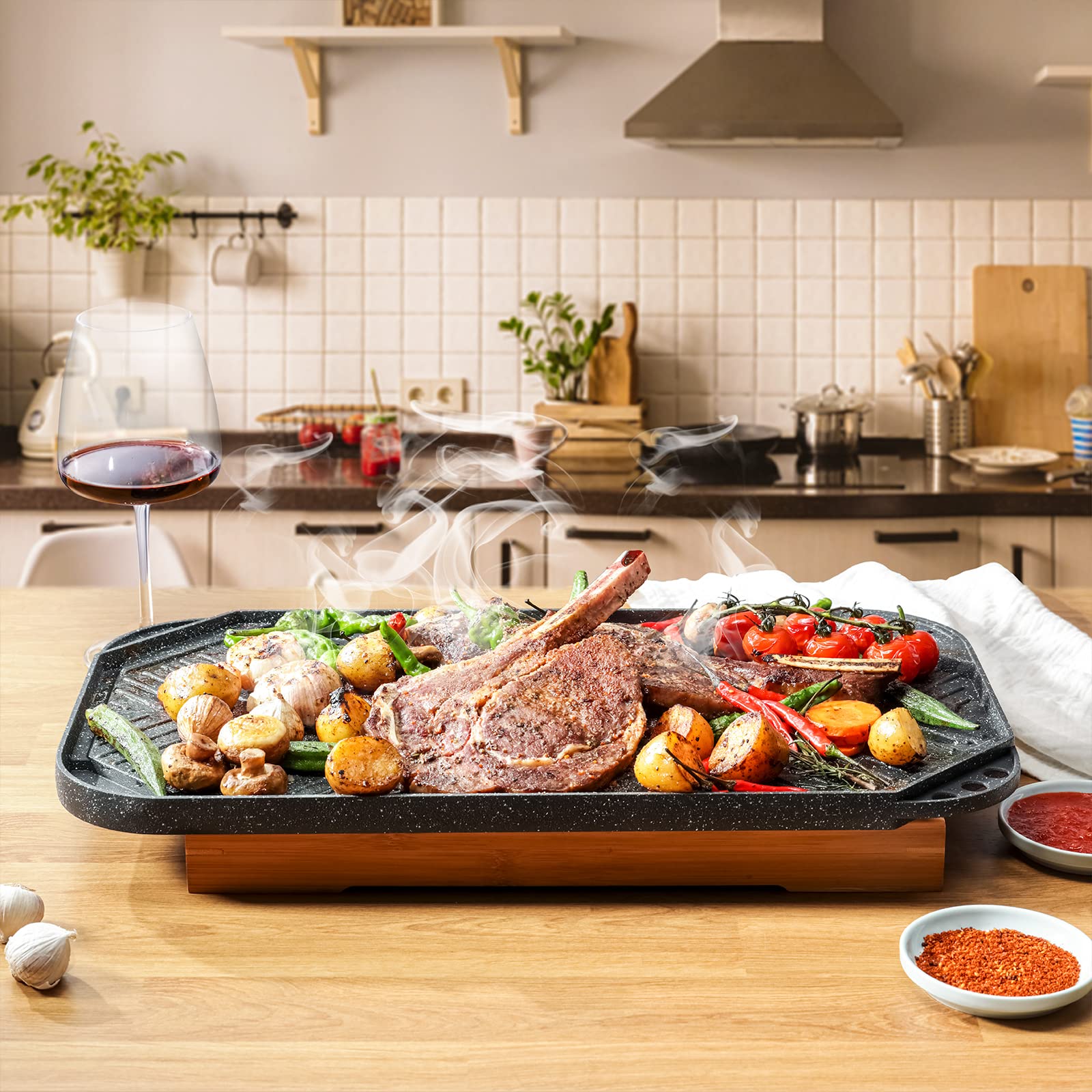 SENSARTE pan hanging from hook showing compact storage and space-saving benefit