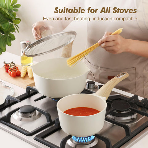 SENSARTE stainless-steel induction base view showing compatibility and even heat distribution