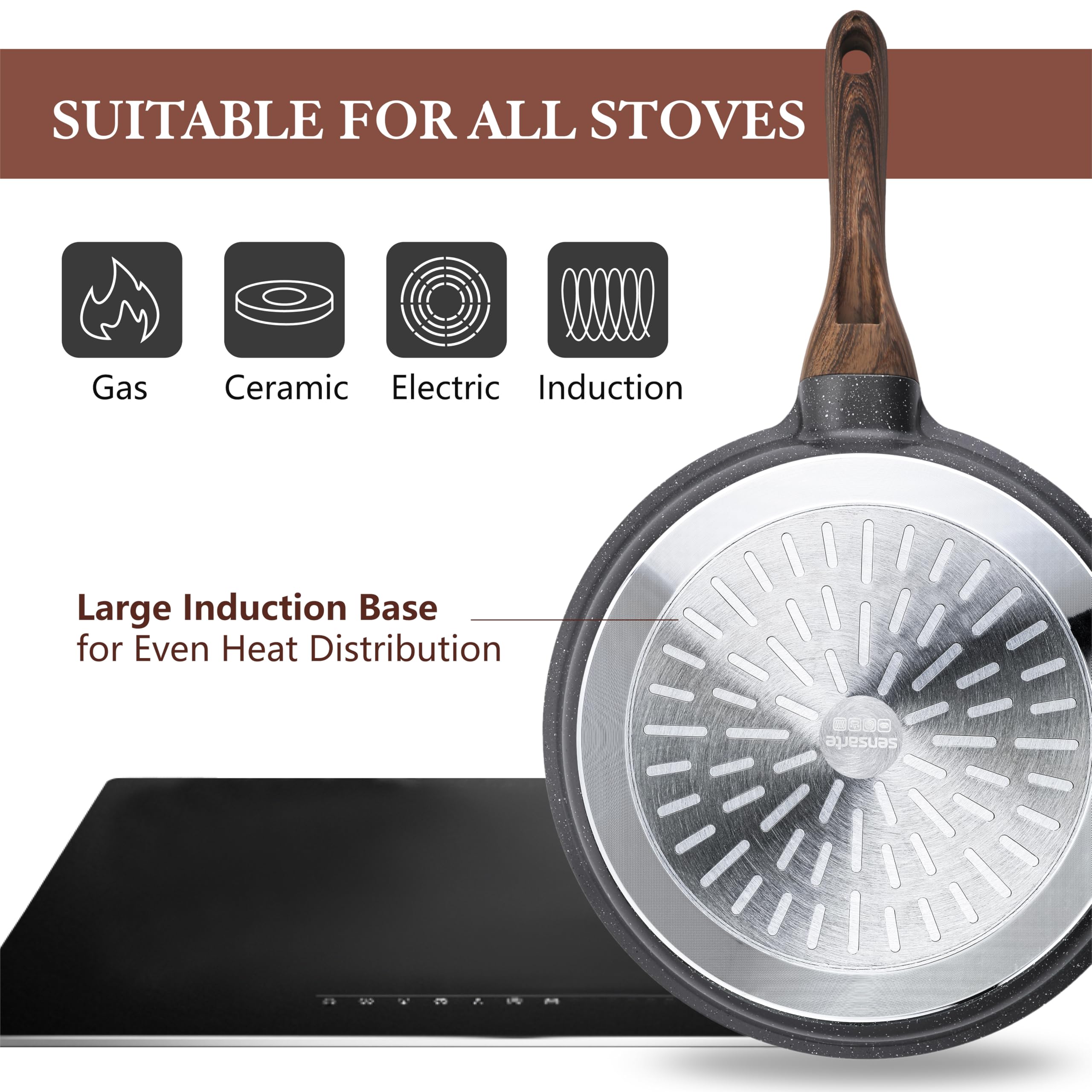 SENSARTE cookware in kitchen lifestyle scene showing convenient everyday cooking