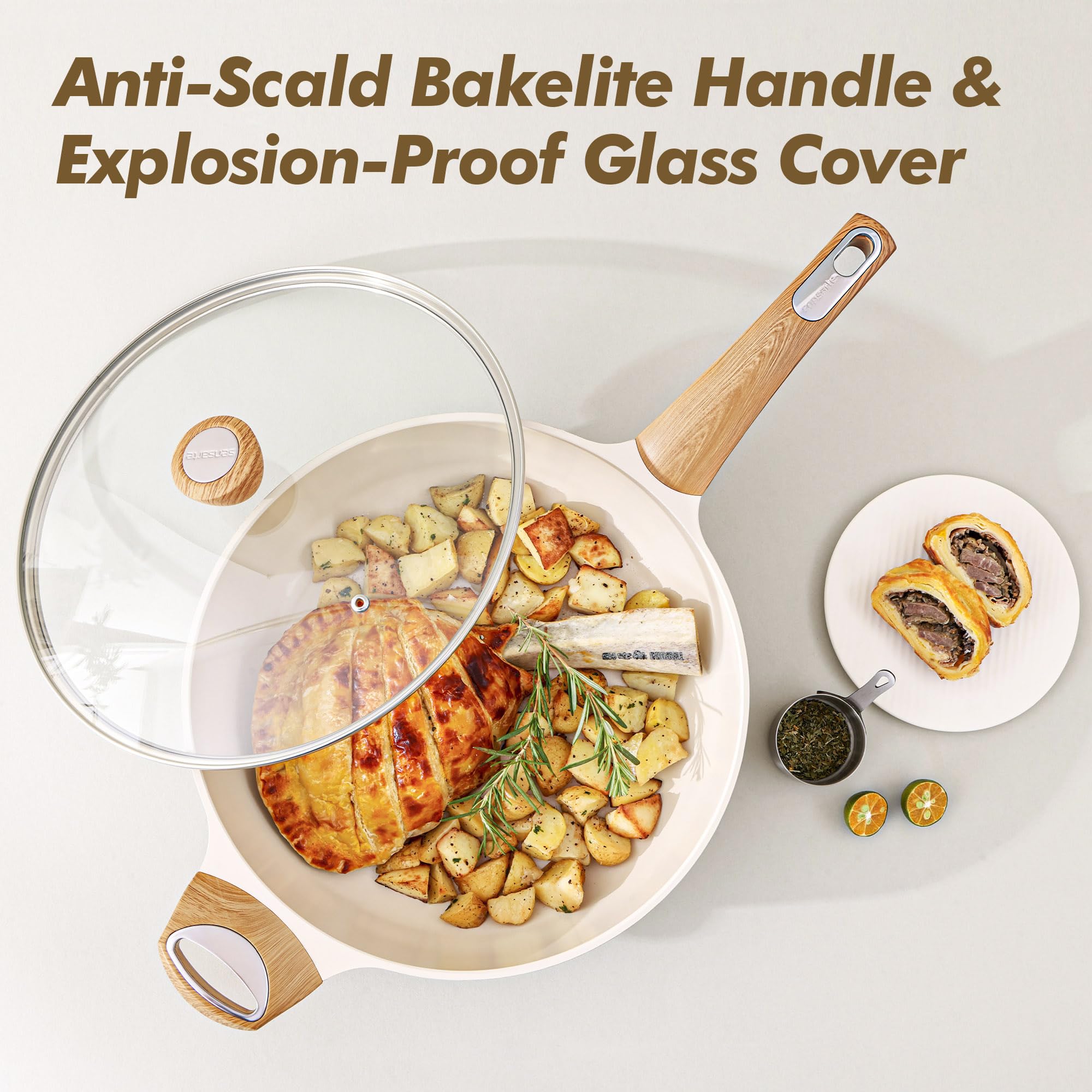 SENSARTE kitchen scene with family meal showing versatile cookware performance