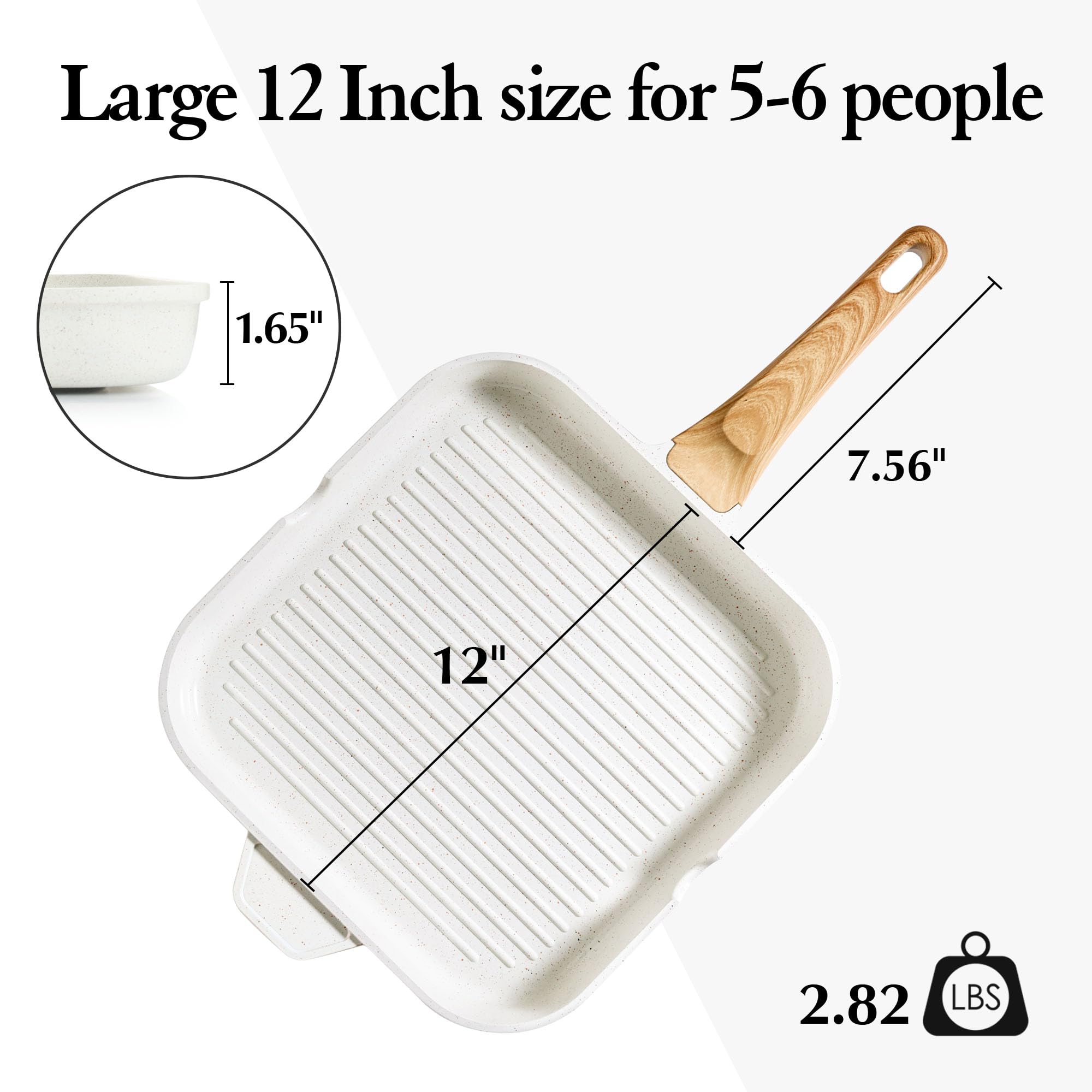 SENSARTE pan with lid and accessories highlighting versatility for stovetop to oven use