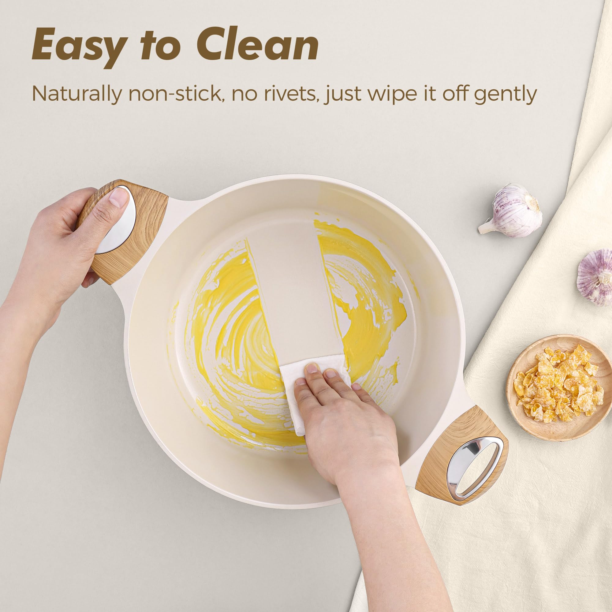 SENSARTE tempered glass lids with venting to monitor cooking and reduce splatter