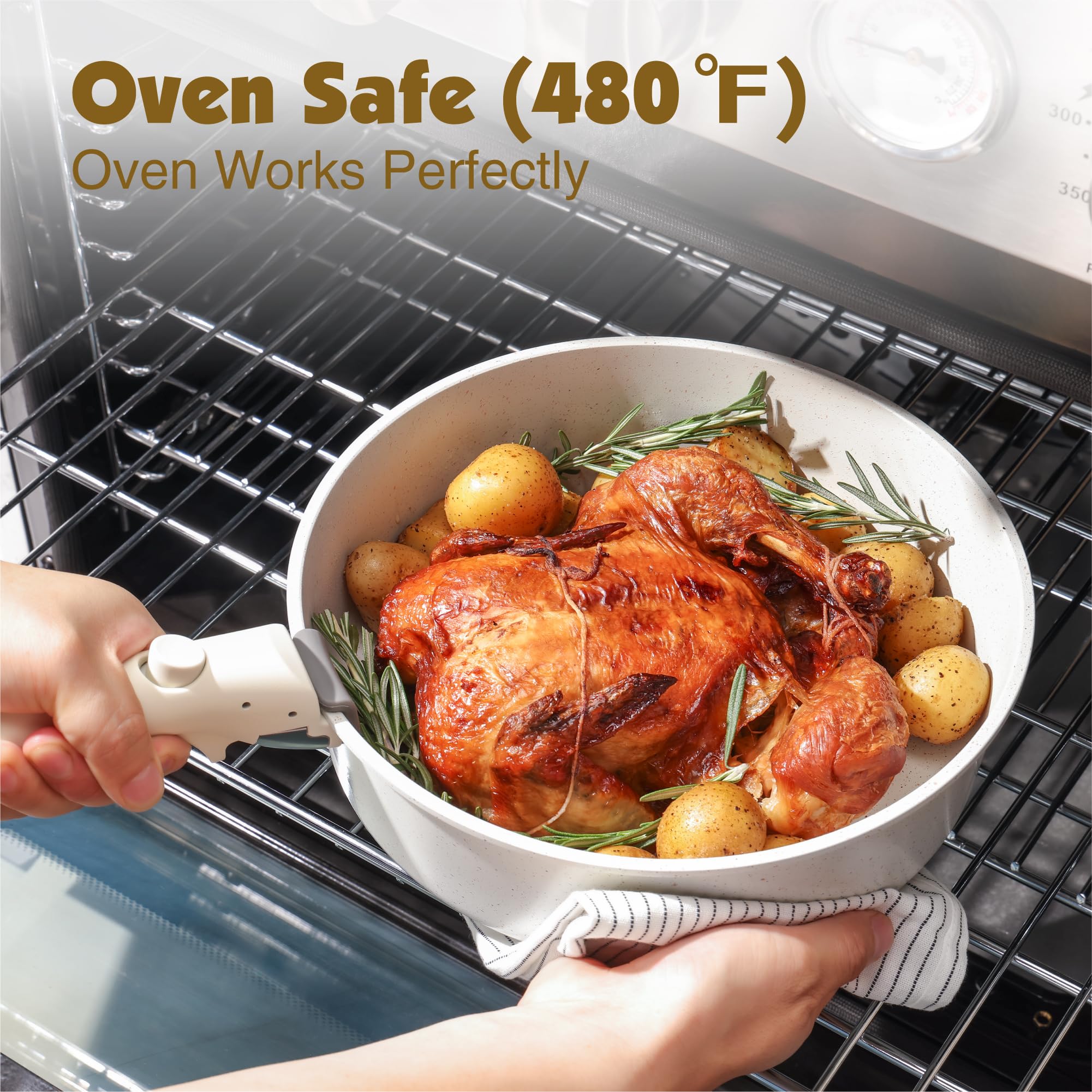 SENSARTE cookware in a modern kitchen being used for home cooking versatility