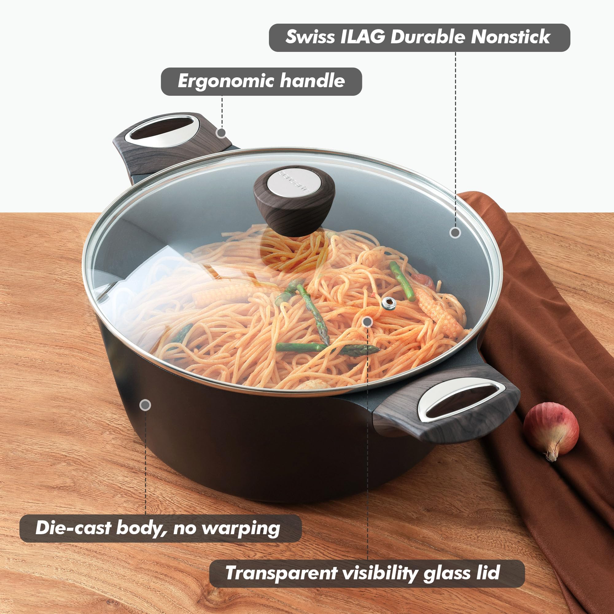 SENSARTE large stock pot in kitchen scene ideal for family stews