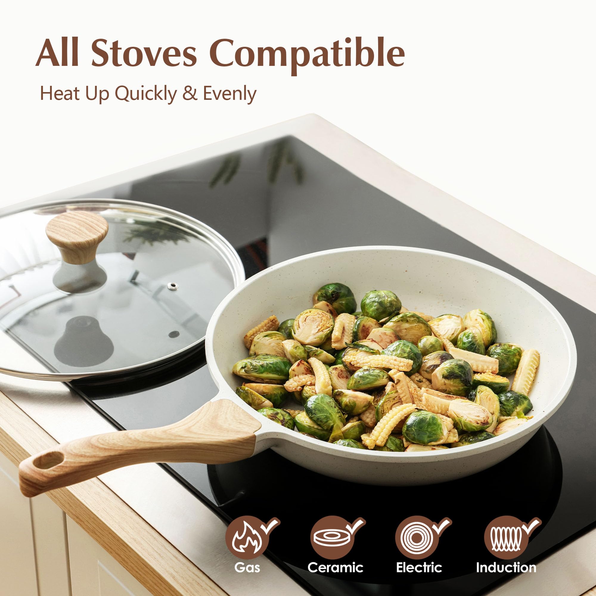 SENSARTE on induction cooktop, heats evenly and is induction compatible