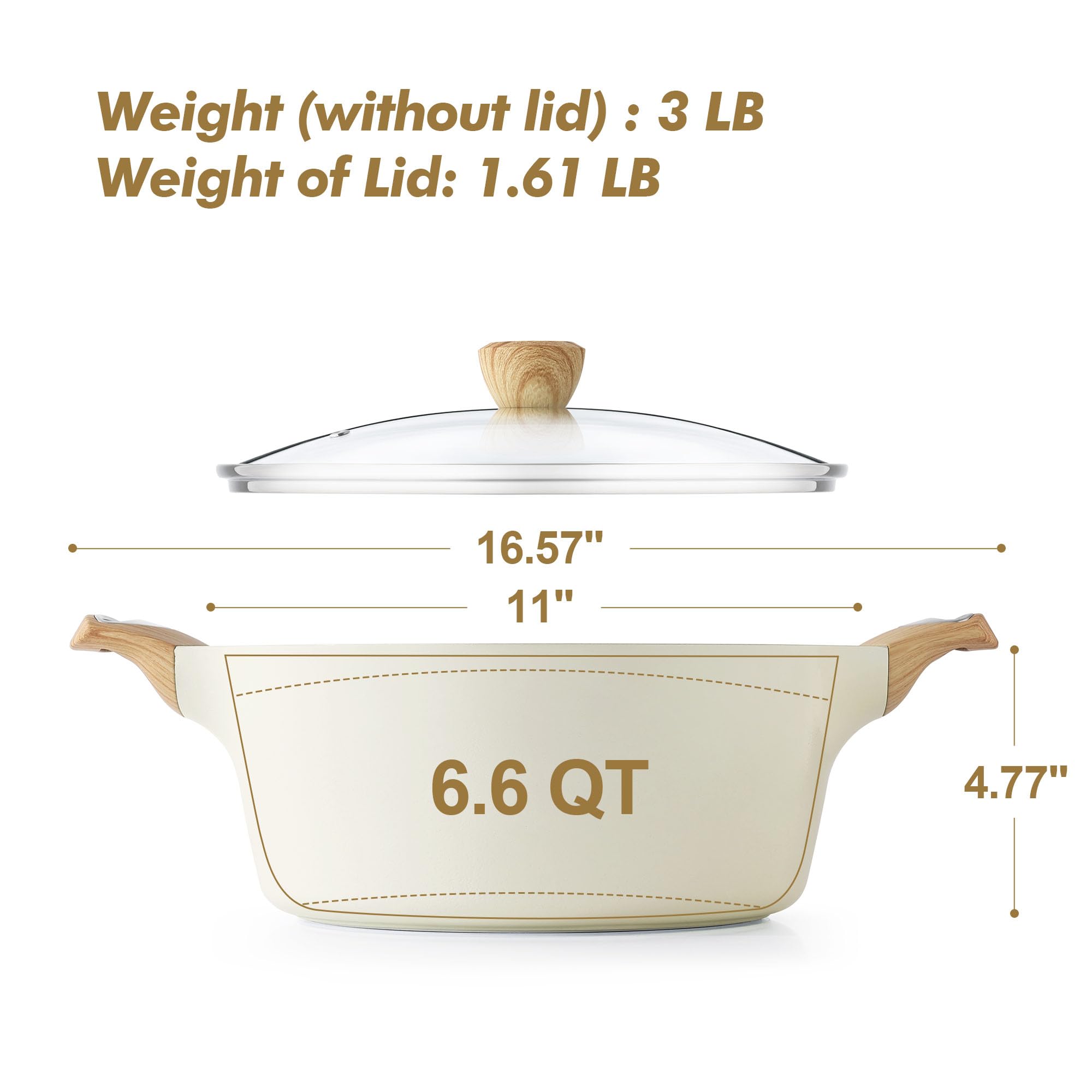 SENSARTE pot on induction stovetop demonstrating fast even heating benefit