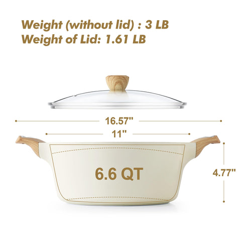 SENSARTE pot on induction stovetop demonstrating fast even heating benefit