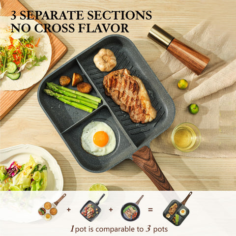 SENSARTE close-up of raised ridges highlighting clean grill marks and reduced grease
