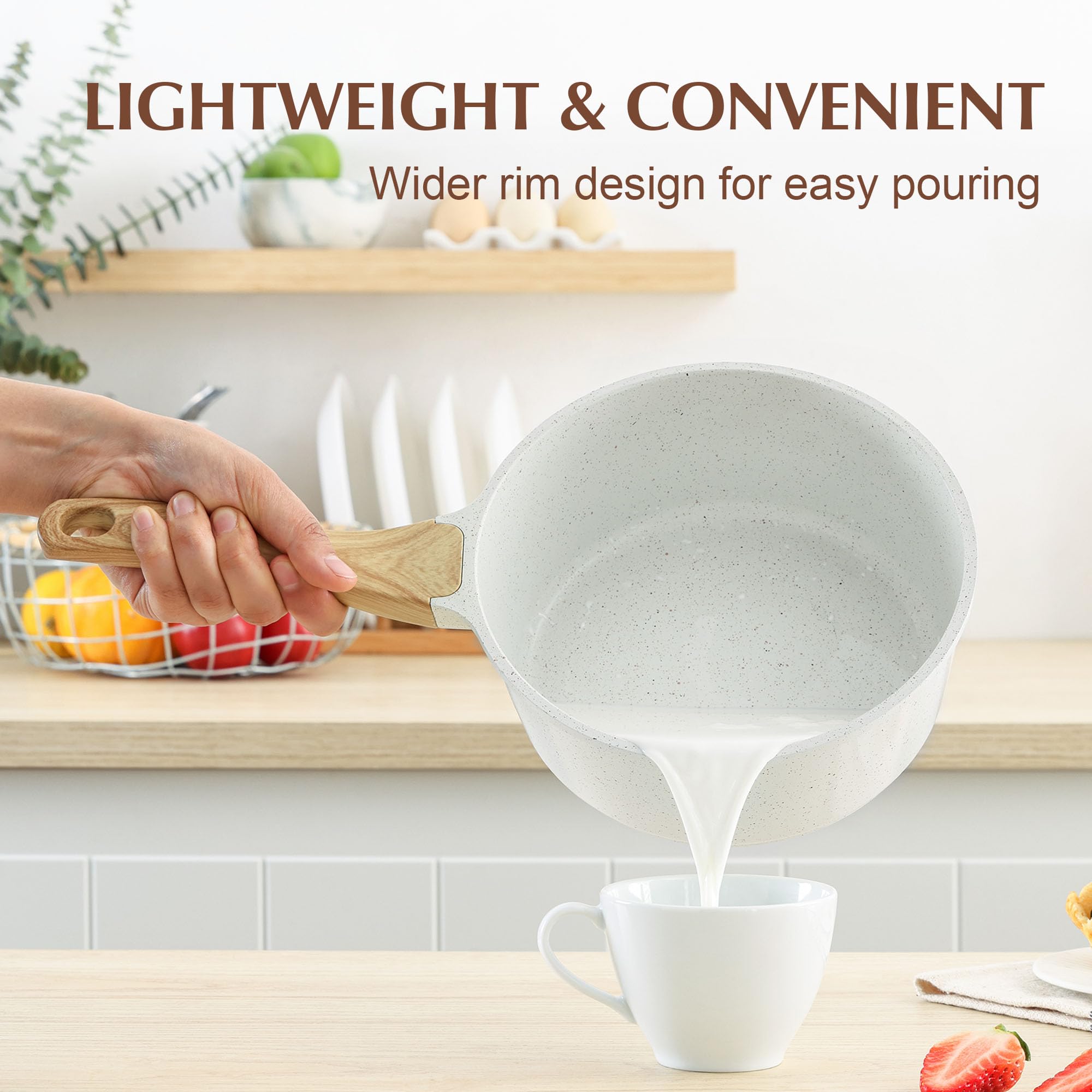 SENSARTE tempered glass lid photo showing visibility and reduced splatter benefits