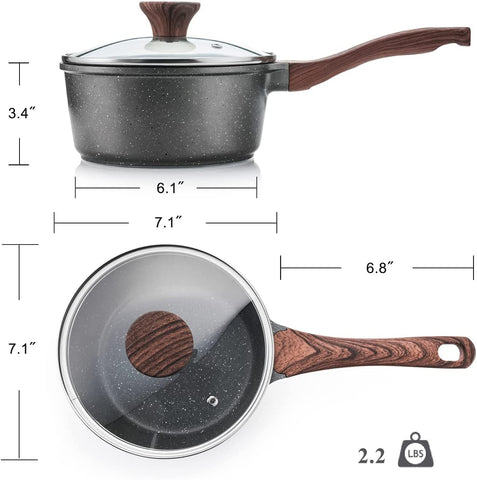 SENSARTE size comparison with fruit illustrating compact 2 and 2.5 quart capacity benefit