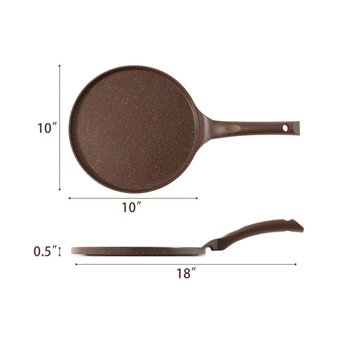 SENSARTE size comparison with utensils showing 10-inch scale for family-sized servings benefit