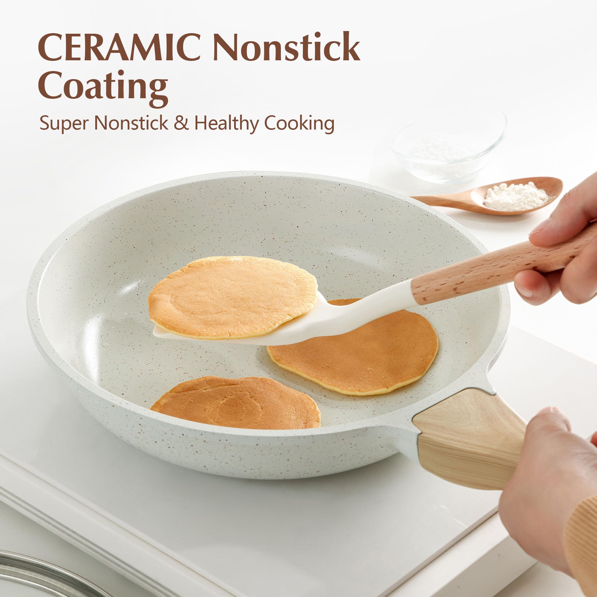SENSARTE size scale with utensil showing 12.5-inch capacity advantage