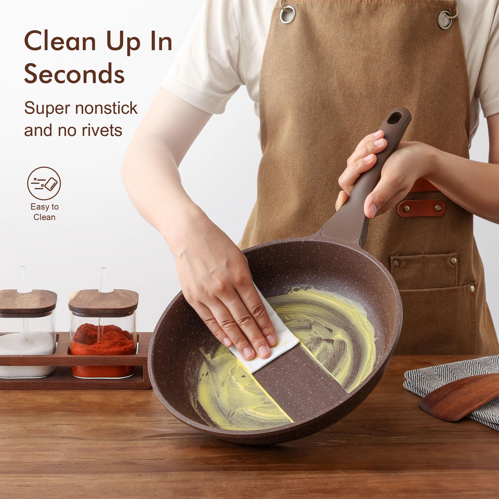 SENSARTE tempered glass lid clarity for visible cooking monitoring