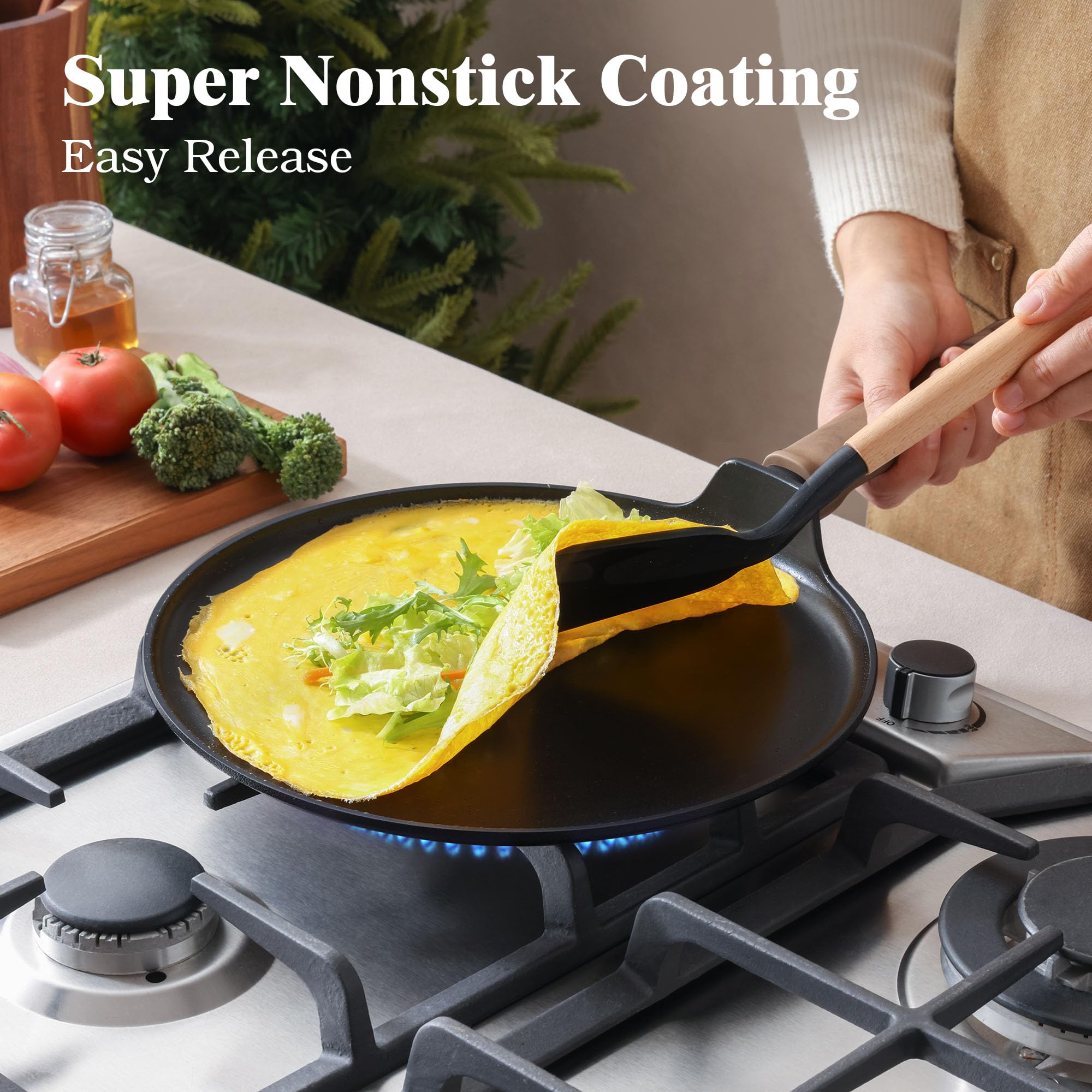 SENSARTE tempered glass lid with silicone seal locking in steam and preserving flavors while cooking