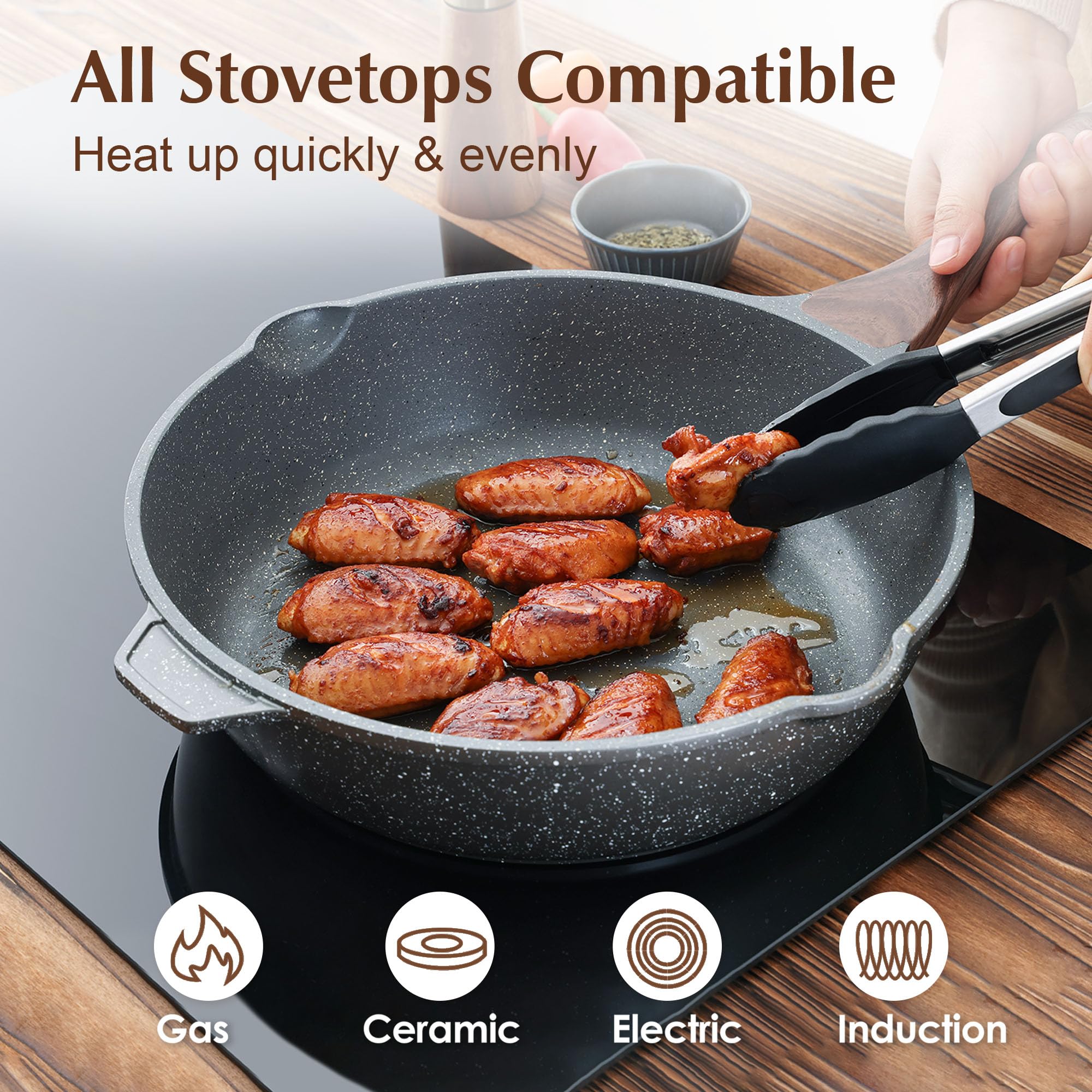 SENSARTE tempered glass lid visible steam and monitoring benefit