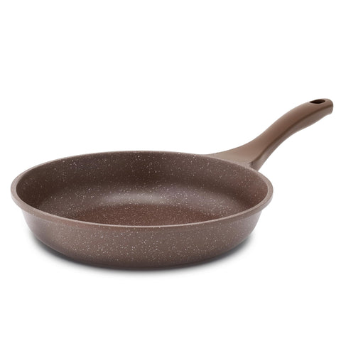 SENSARTE frying pan front view showing toffee brown finish and nonstick benefit