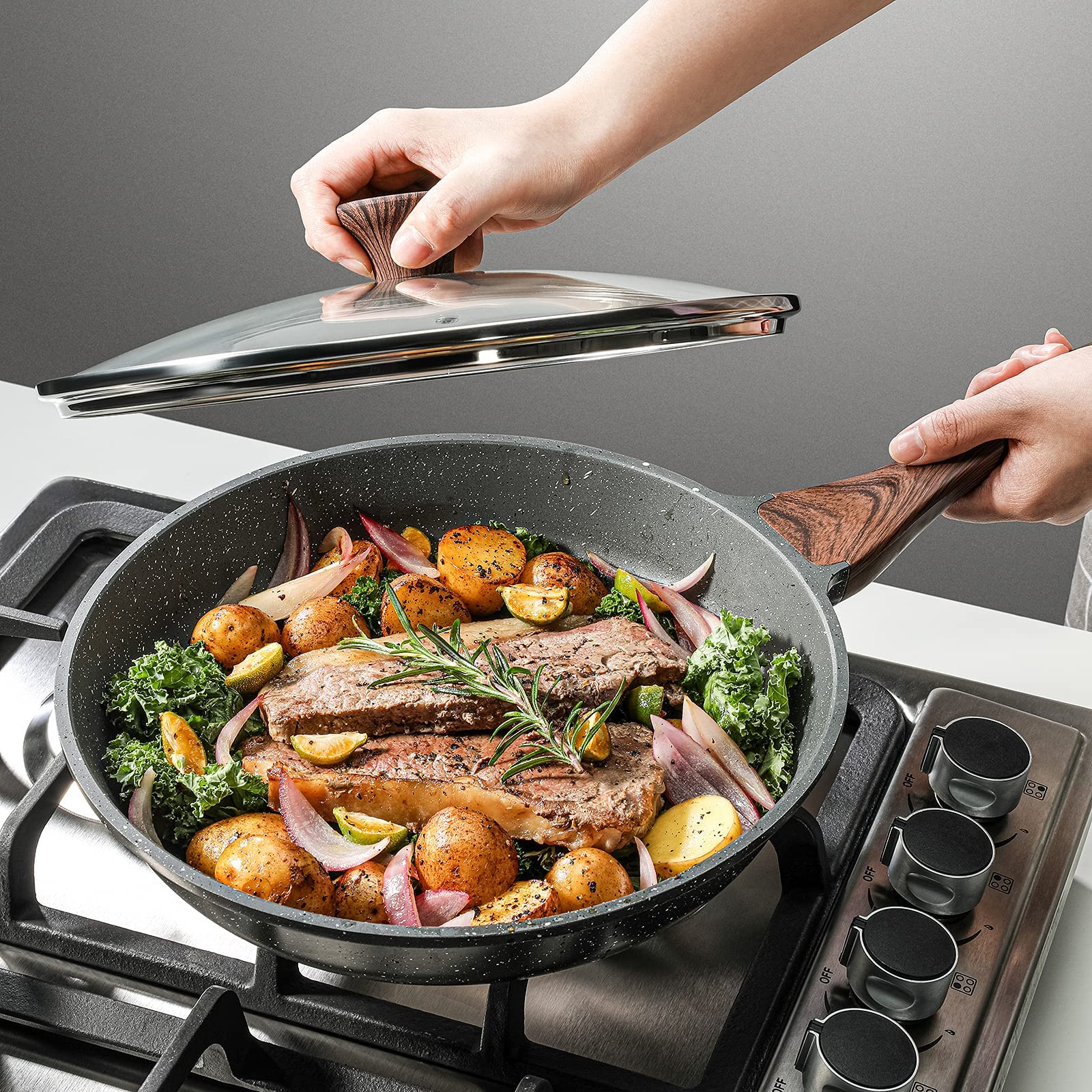 SENSARTE top-down view highlighting spacious cooking surface benefit