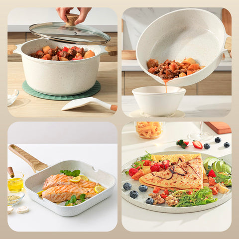 SENSARTE utensils and pan protectors displayed for convenient care