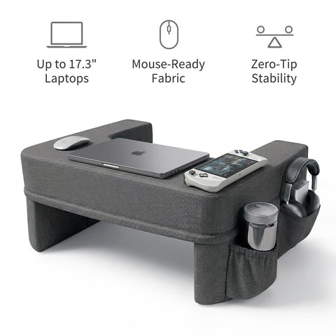 septsun pockets and cup holder organizing phone, remote, and drink