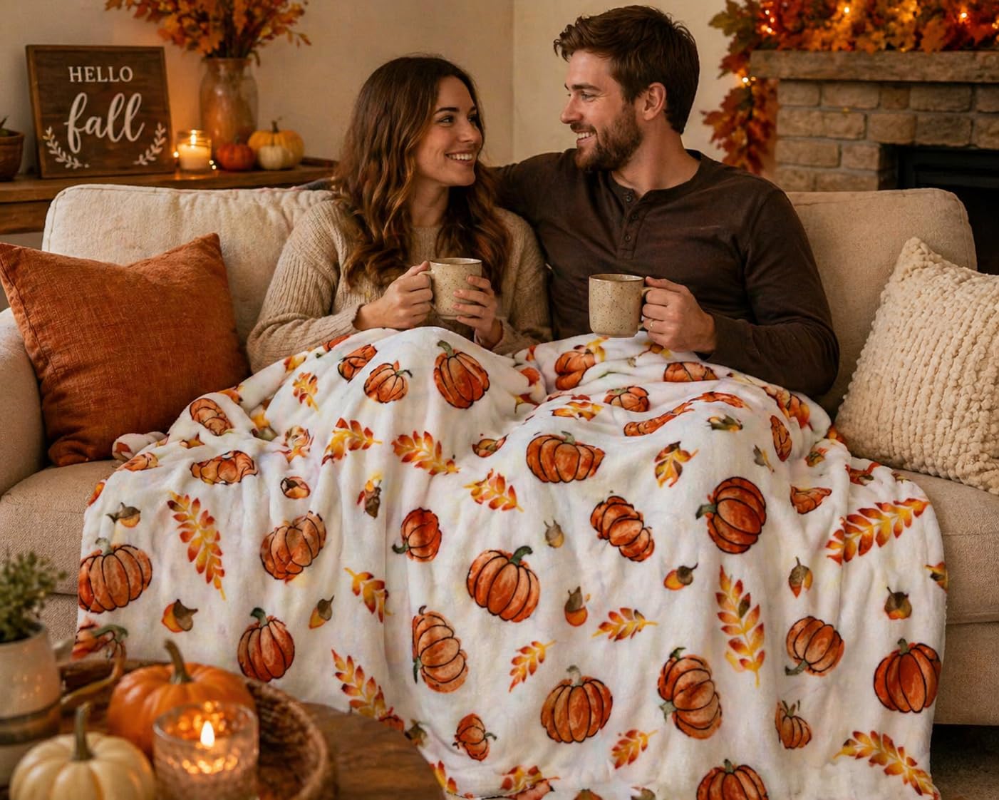 Serafina Home cozy reading corner with throw creating inviting seasonal relaxation