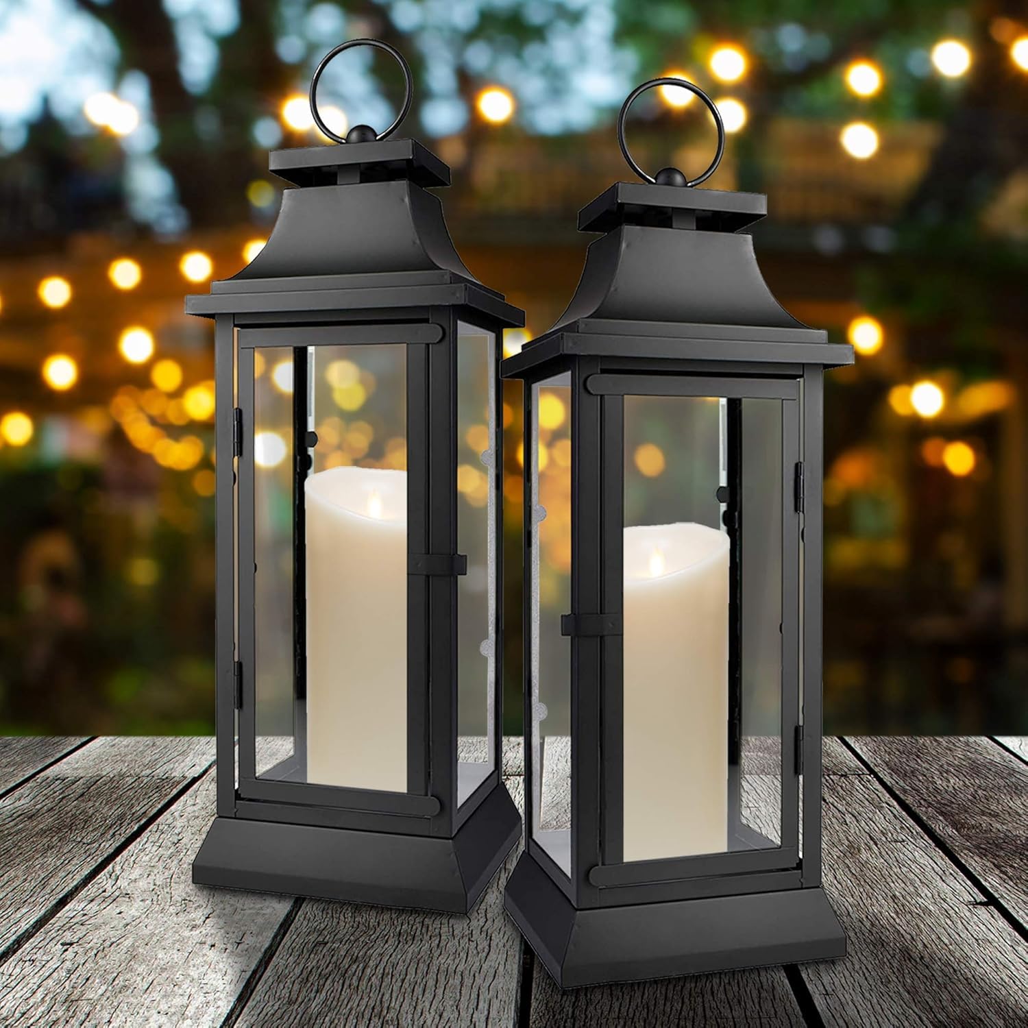 Serene Spaces Living lantern clear glass panel closeup highlighting transparency and light diffusion