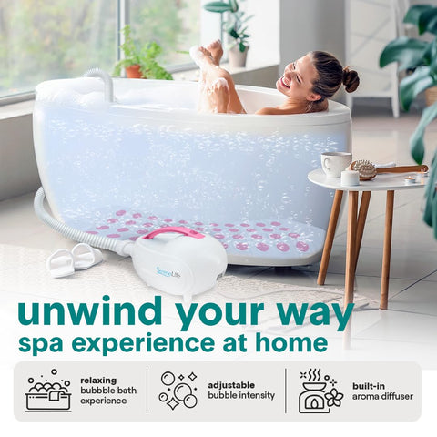 SereneLife close-up of bubbling action through padded channels for soothing massage