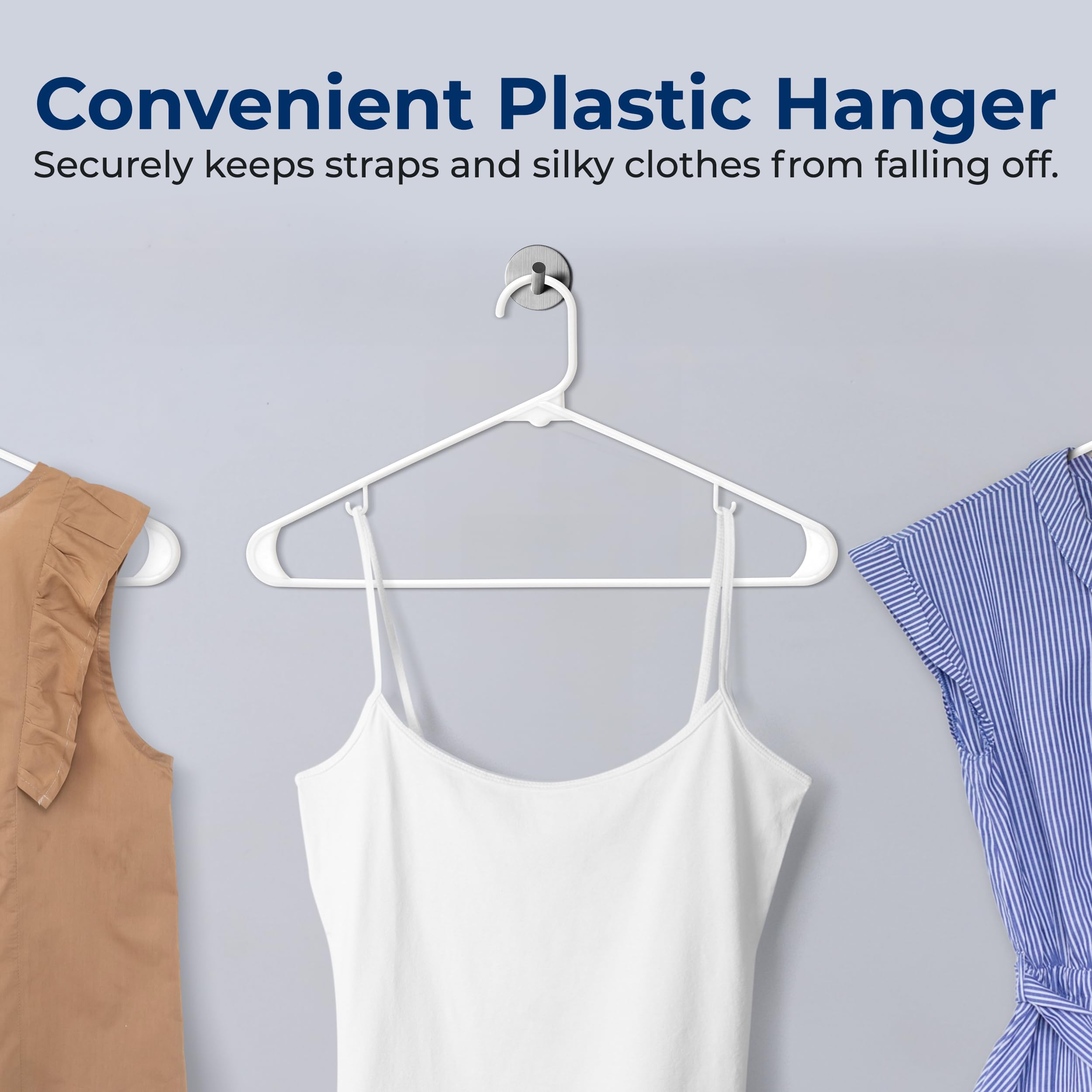 SereneLife hanger beside a standard item showing accurate size and fit for compatibility benefit