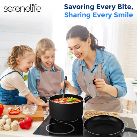 SereneLife utensils including spoon spatula ladle completing starter kitchen set