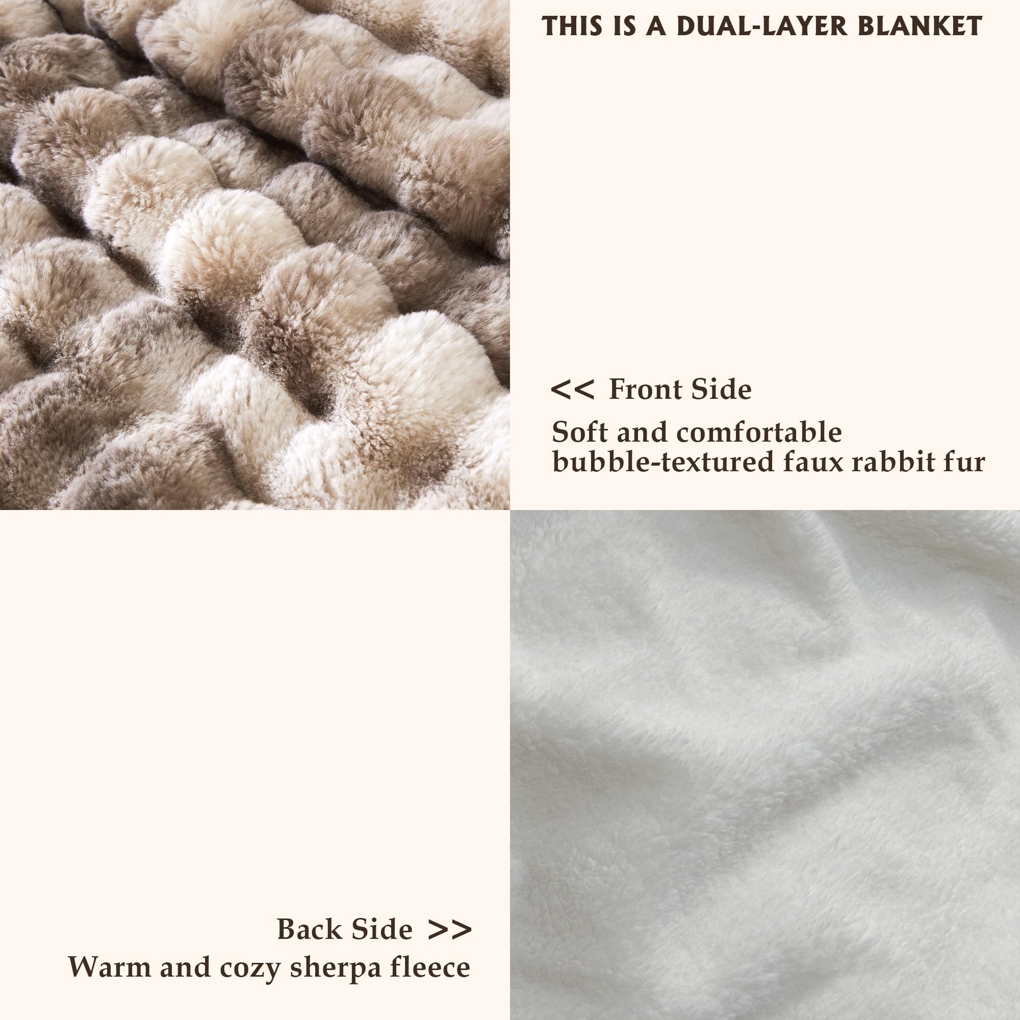 Serenhom sherpa backing close-up showing fluffy warmth and cozy feel