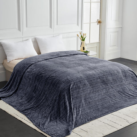 Serenhom oversized blanket draped on king bed showing generous scale