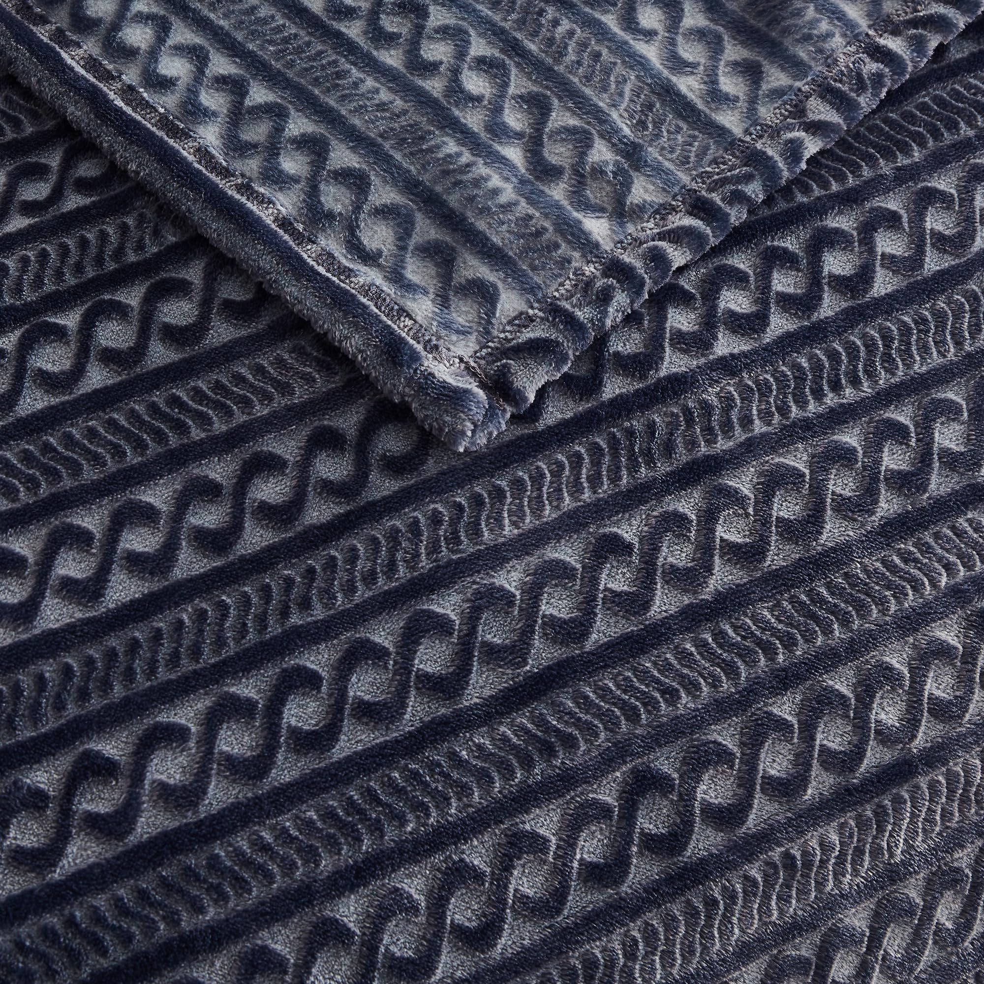 Serenhom folded blanket with label showing compact storage and care details