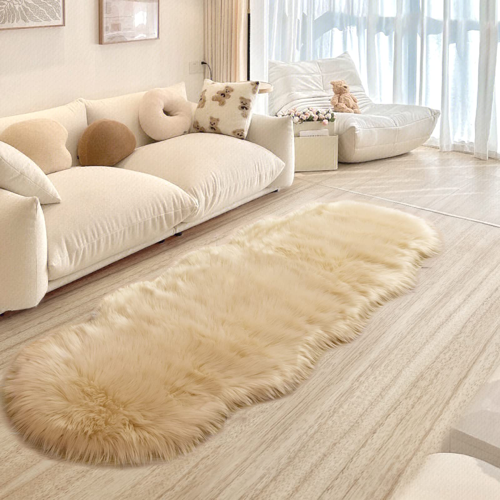 SERISSA folded rug showing thickness indicates cushioned support and easy storage