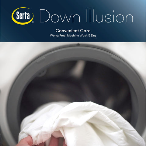 Serta comforter styled on a bed highlighting inviting bedroom comfort