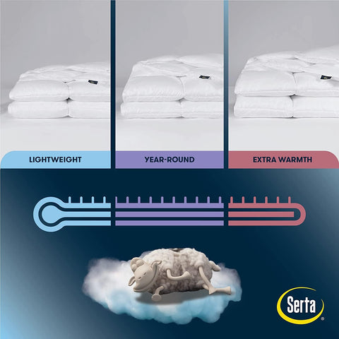 Serta corner loops visible to secure a duvet cover and prevent shifting