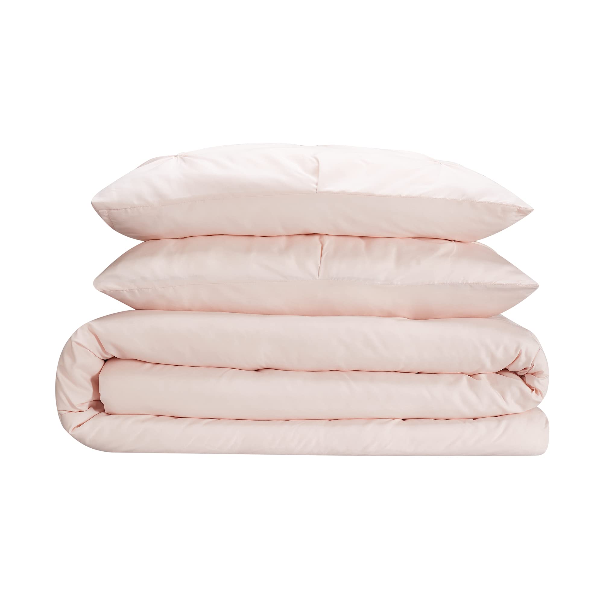 Serta duvet on bed with ruler showing Full/Queen scale and fit