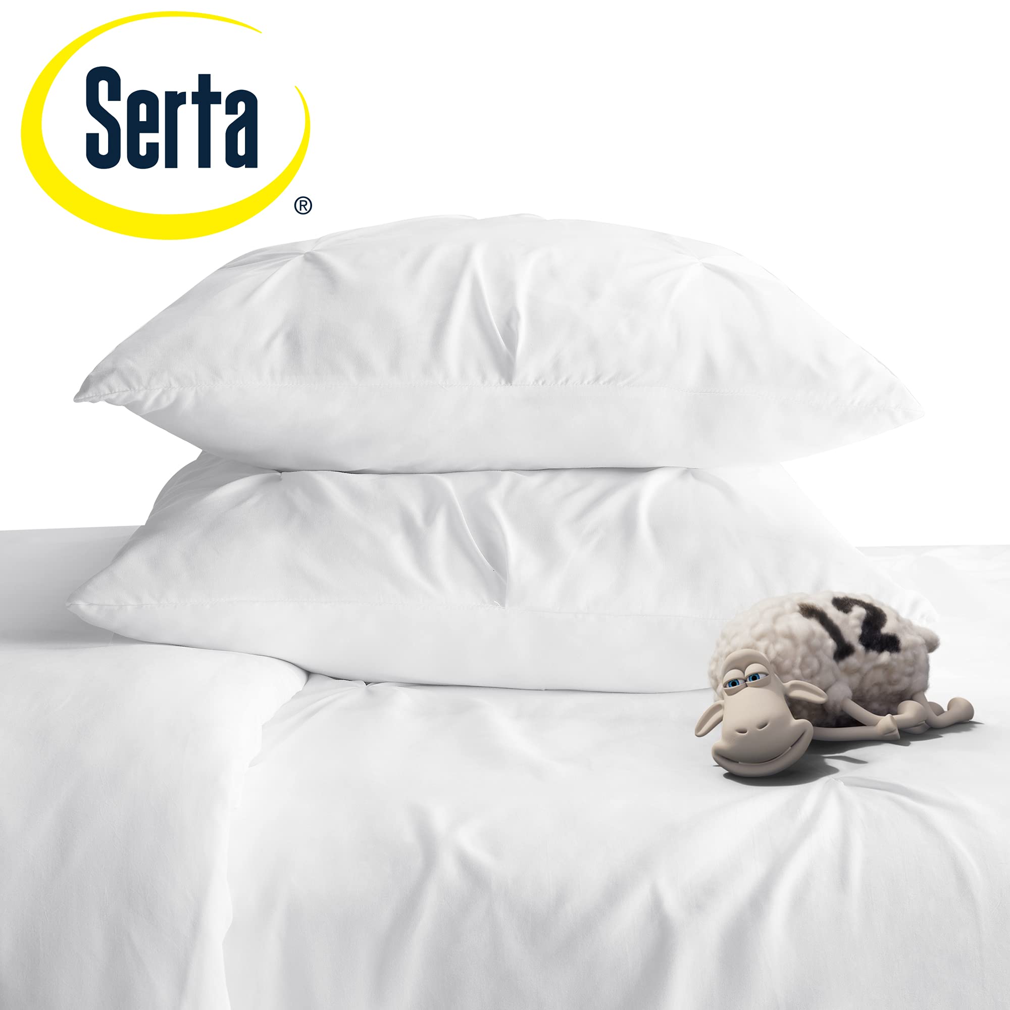 Serta fabric texture close-up showing ultra soft polyester and easy care