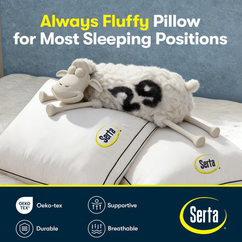 Serta DuraLOFT fill texture close-up illustrating resilient, hypoallergenic comfort