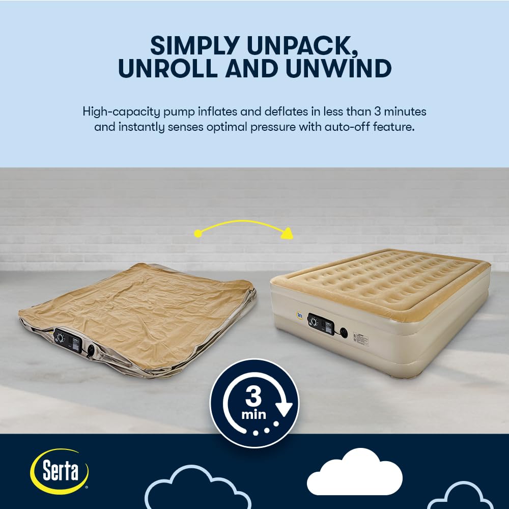 Serta lifestyle guest room setup showing ready-to-sleep comfort for visitors